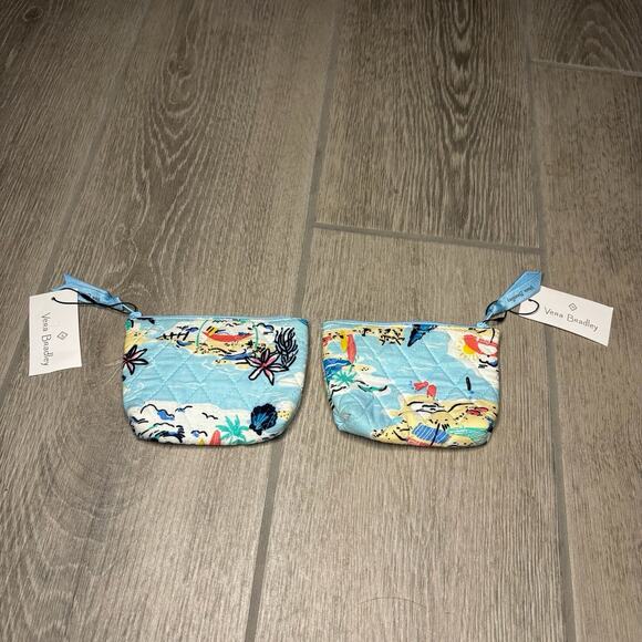 (2) Vera Bradley quilted coin purses "Beach Treasures" NEW - Picture 5 of 5